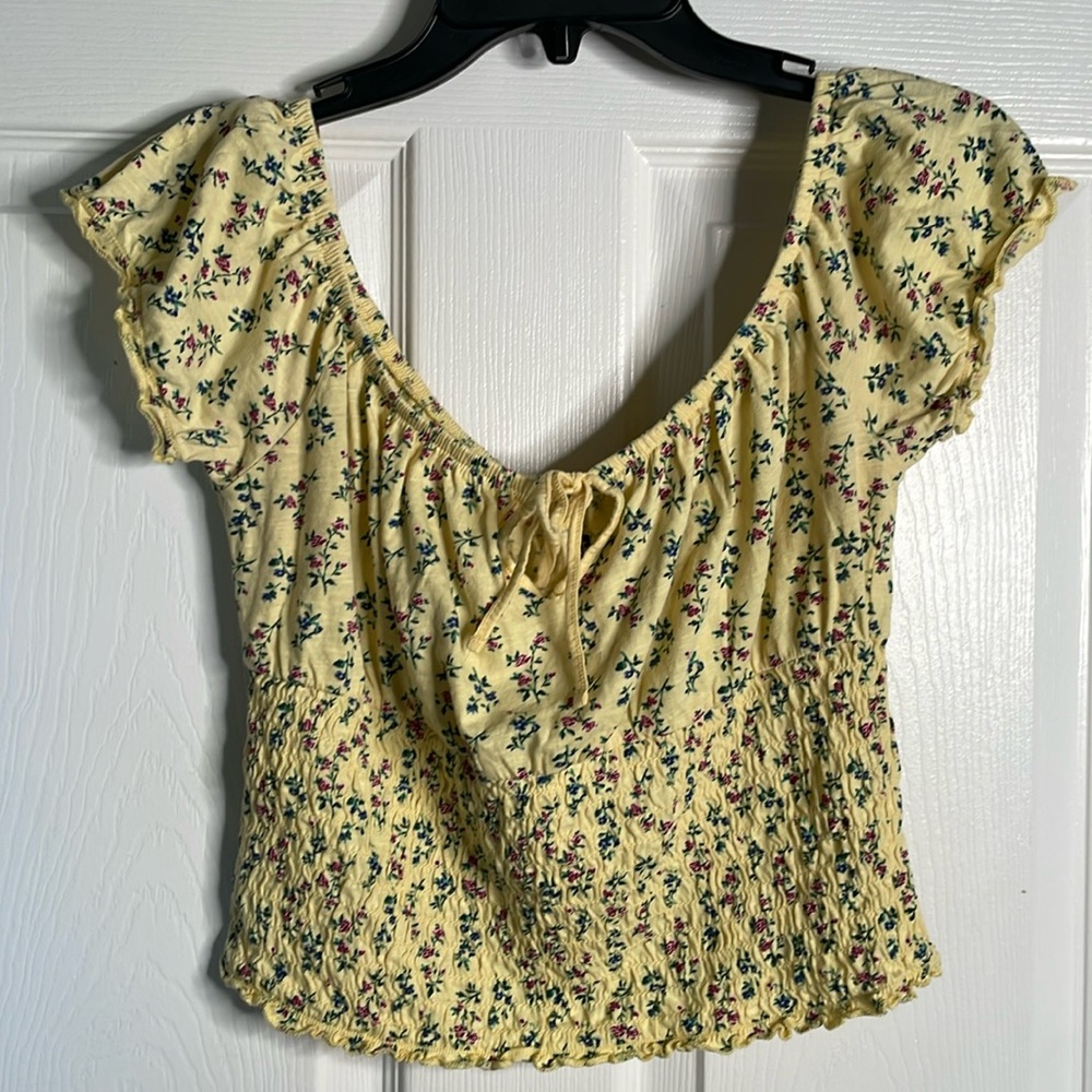 Me to we floral short sleeve crop top pacsun - Picture 1 of 3